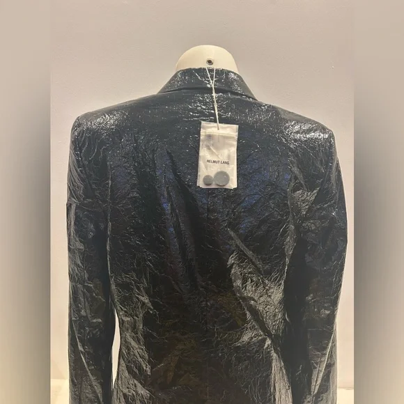 Black shiny  blazer. Women’s Helmut Lang wet-look black jacket/blazer 8 - Picture 16 of 16